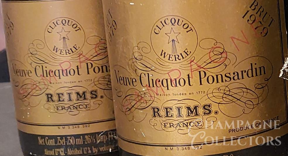 Champagne Veuve Clicquot Carte Or 1979 Vintage.